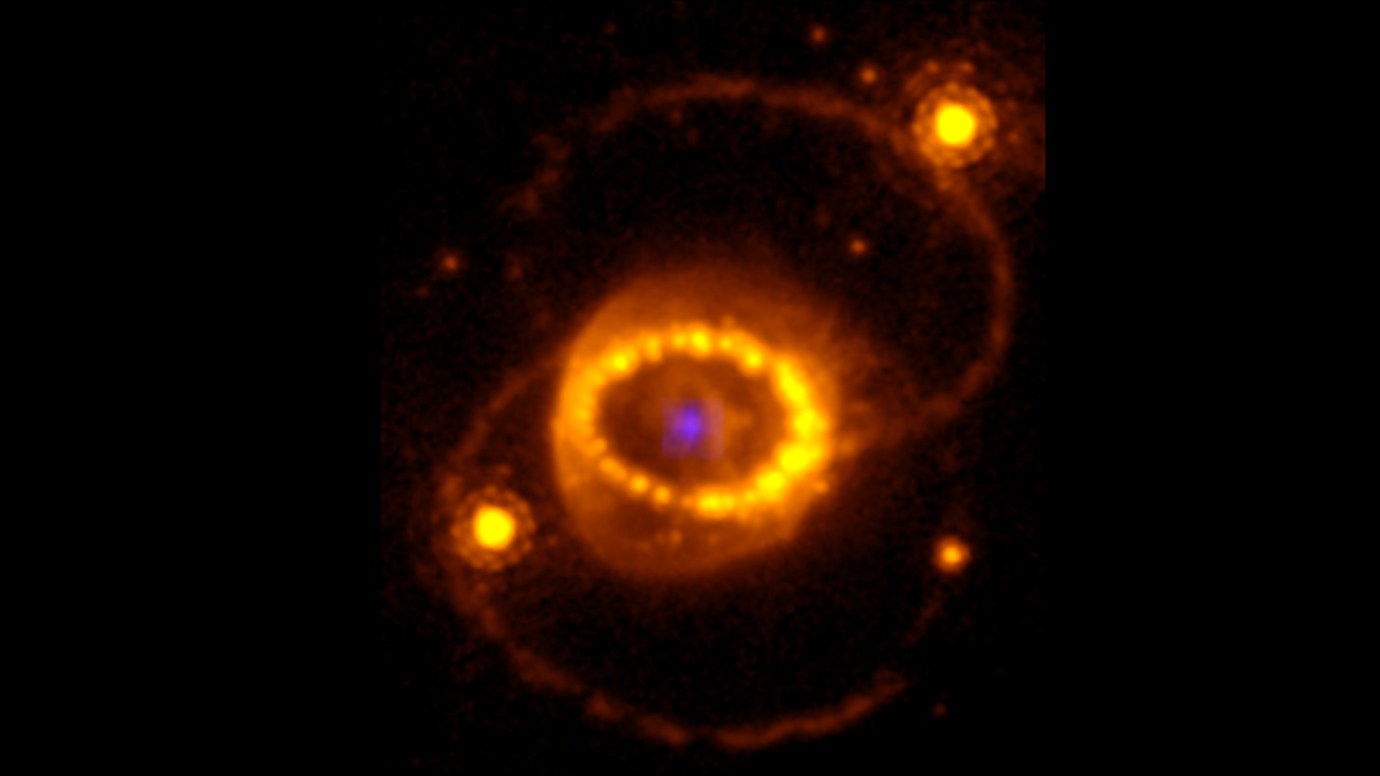 The neutron star left behind by supernova 1987A has been detected by the JWST, revealing intriguing clues.