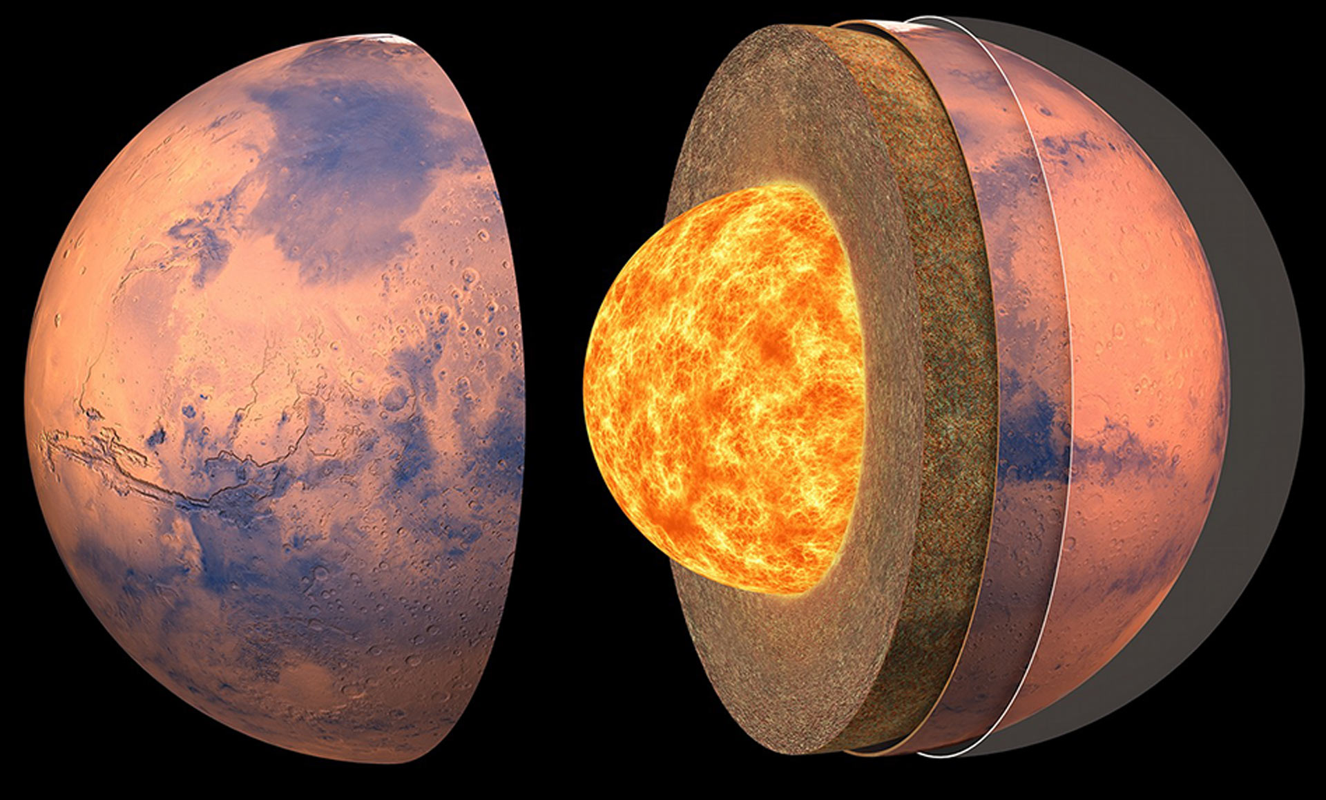 Mars fully formed, complete with crust, within 20 million years of the solar system’s birth